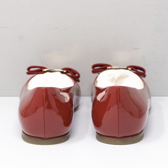 Salvatore Ferragamo Varina Red Patent Flats Size 5.5 B - Picture 6 of 7